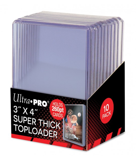ULTRA PRO 3" X 4" SUPER THICK Toploader 260pt (10-ne pakk)